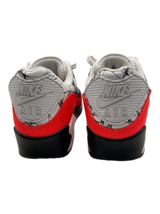 Nike Shoe Size 8.5 White, Black, Orange Leather & Synthetic Colorblock Sneakers White, Black, Orange / 8.5