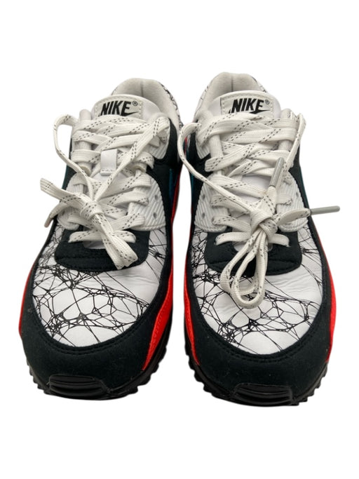 Nike Shoe Size 8.5 White, Black, Orange Leather & Synthetic Colorblock Sneakers White, Black, Orange / 8.5