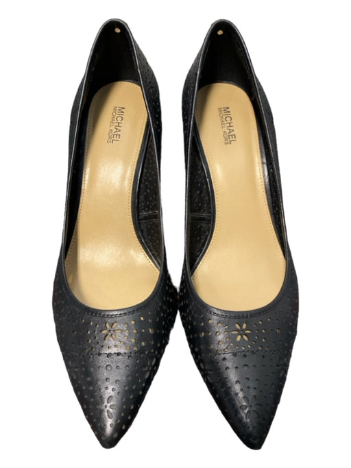 Michael Michael Kors Shoe Size 9.5 Black Leather Pointed Toe Perforated Shoes Black / 9.5