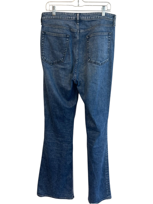 Rag & Bone Size 31 Medium Wash Cotton High Rise zip fly Whiskering Flare Jeans Medium Wash / 31