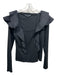 Veronica Beard Jeans Size S Black Cotton Ruffle Detail Square Neck Top Black / S