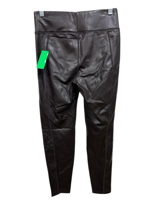 A.L.C. Size 4 Brown PU Leather & Viscose Zip Ankles Pants Brown / 4