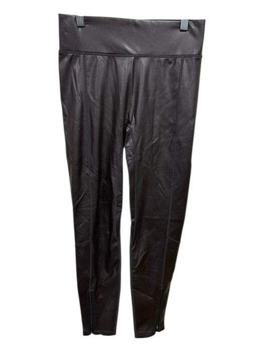 A.L.C. Size 4 Brown PU Leather & Viscose Zip Ankles Pants Brown / 4