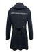 Mackage Size S Black Wool Blend Zip Up Pockets Belt attached Collar Coat Black / S