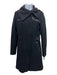 Mackage Size S Black Wool Blend Zip Up Pockets Belt attached Collar Coat Black / S