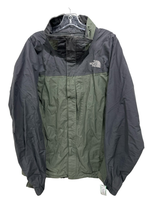 The North Face Size XL Green & Gray Synthetic Two Tone Windbreaker Men's Jacket Green & Gray / XL