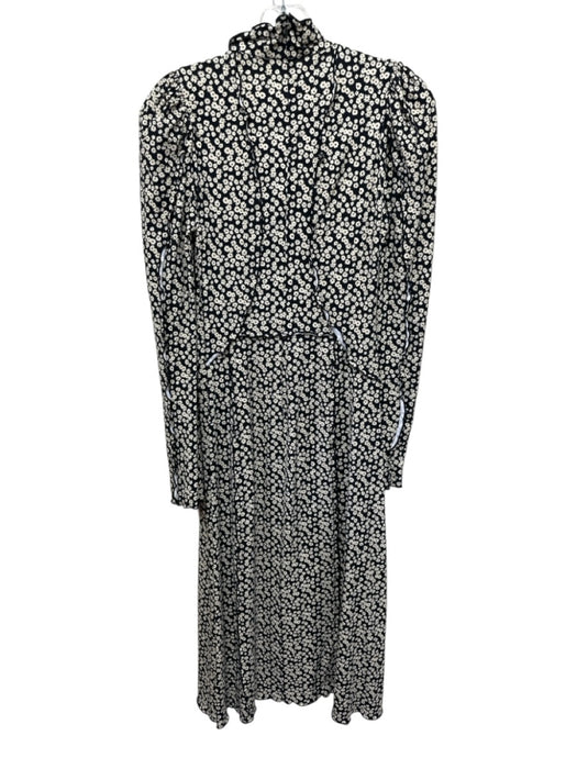 Sea New York Size S Black, Ivory, Red Nylon Asymmetrical Floral Print Dress Black, Ivory, Red / S