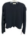 Ulla Johnson Size S Black Viscose Scallop Detail Long Sleeve Cropped Sweater Black / S
