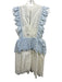 Self Portrait Size 4 Ivory & blue Cotton & Polyester Floral Eyelet Dress Ivory & blue / 4