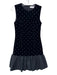 Rebecca Vallance Size 2 Black Polyester & Rayon Velvet Pearls Sleeveless Dress Black / 2
