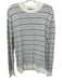 Theory AS IS Size L White & Black Cotton Striped Knit Crew Long Sleeve Shirt White & Black / L