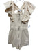 Sea New York Size 2 Light Orange Cotton Half Zip Cap Sleeve Ruffle Detail Romper Light Orange / 2