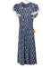 Sea New York Size 2 Blue, White, Orange Cotton Crochet Lace Floral Print Dress Blue, White, Orange / 2