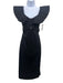 Johanna Ortiz Size 2 Black Cotton Cap Sleeve Stitch Detail Smocked Back Dress Black / 2