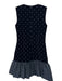 Rebecca Vallance Size 2 Black Polyester & Rayon Velvet Pearls Sleeveless Dress Black / 2