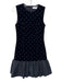 Rebecca Vallance Size 2 Black Polyester & Rayon Velvet Pearls Sleeveless Dress Black / 2