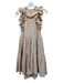 Ulla Johnson Size 2 Cream, Red, Gold Cotton Striped Metallic Thread Dress Cream, Red, Gold / 2