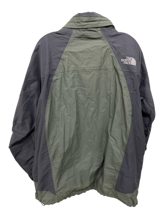 The North Face Size XL Green & Gray Synthetic Windbreaker Two Tone Jacket Green & Gray / XL