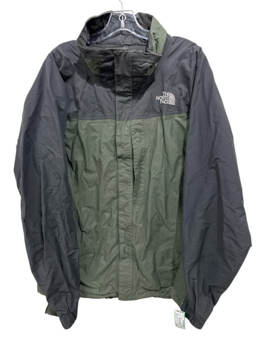 The North Face Size XL Green & Gray Synthetic Windbreaker Two Tone Jacket Green & Gray / XL