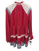 Hemant & Nandita Size S Red, White, Multi Cotton Embroidered Stitch Detail Dress Red, White, Multi / S