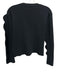 Ulla Johnson Size S Black Viscose Scallop Detail Long Sleeve Cropped Sweater Black / S