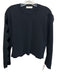 Ulla Johnson Size S Black Viscose Scallop Detail Long Sleeve Cropped Sweater Black / S