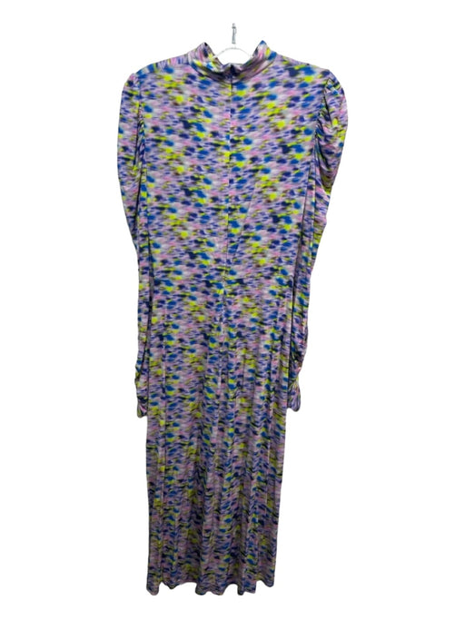 Tanya Taylor Size S Blue, Pink, Green Viscose & Spandex Blend Water Color Dress Blue, Pink, Green / S