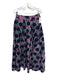 Frances Valentine Size S Navy, Pink, Blue Polyester Velvet Detail Abstract Skirt Navy, Pink, Blue / S