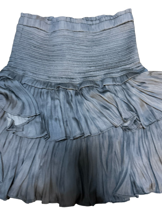 Reset Size M Gray Polyester Rouched Ruffles Mini Skirt Gray / M