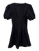 Hyacinth House Size XXS Black Cotton Blend Denim Short Puff Sleeve Dress Black / XXS
