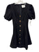 Hyacinth House Size XXS Black Cotton Blend Denim Short Puff Sleeve Dress Black / XXS