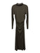 Reformation Size XS Army Green Lyocell blend Long Sleeve Mock Neck Dress Army Green / XS
