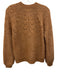 Sezane Size XS Tan Brown Polyamide & Mohair Blend Perforated Knit Sweater Tan Brown / XS