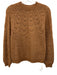 Sezane Size XS Tan Brown Polyamide & Mohair Blend Perforated Knit Sweater Tan Brown / XS