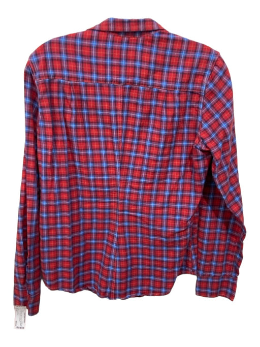 Frank & Eileen Size M Red & Blue Cotton Flannel Plaid Button Down Top Red & Blue / M
