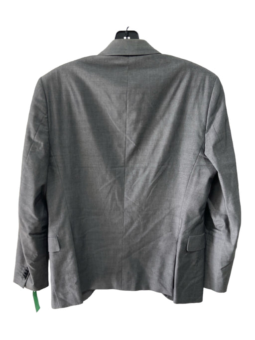 Theory Grey Cotton Blend Button closure shoulder pads Men's Blazer 38s