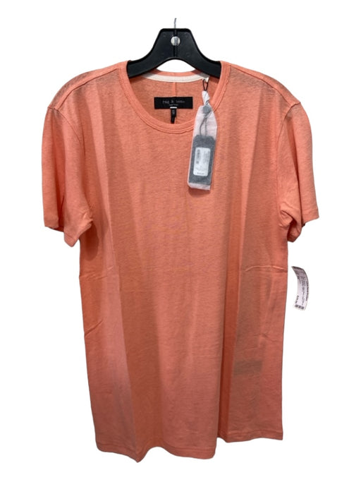 Rag & Bone NWT Size XS Orange Cotton Blend Solid T Shirt Men's Short Sleeve XS