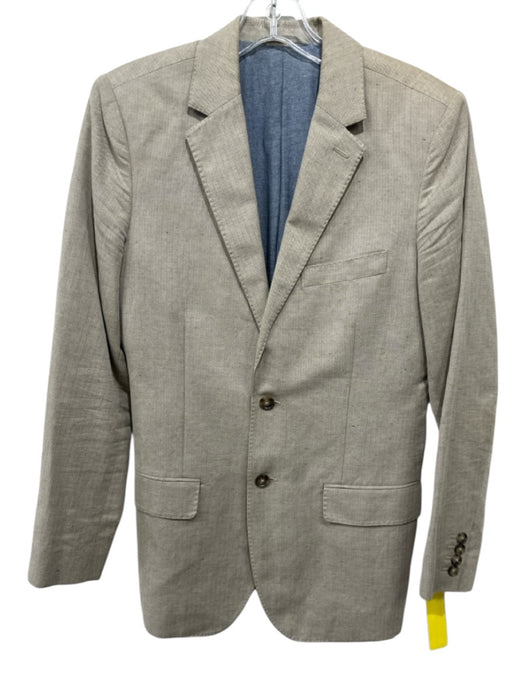 Jack Spade Beige Cotton 2 Button Men's Blazer Beige / 36