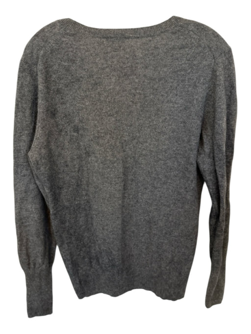Halogen Size XL Gray Cashmere Heathered Knit V Neck Sweater Gray / XL