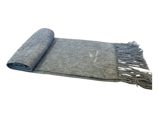 Alpaca Camargo Gray Wool Fringe Men's Scarf Gray