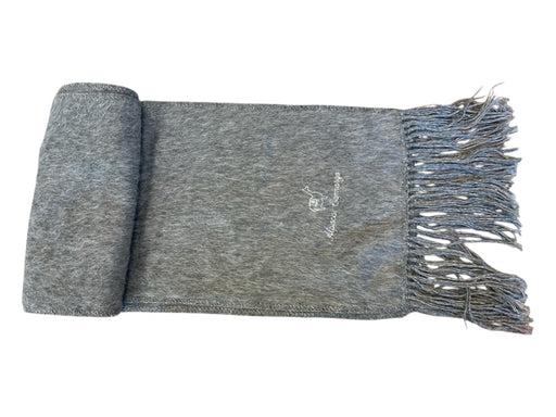 Alpaca Camargo Gray Wool Fringe Men's Scarf Gray