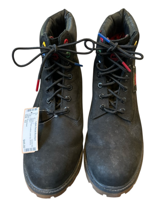 Timberland Shoe Size 13 Black & Red Leather Lace Up Men's Boots Black & Red / 13