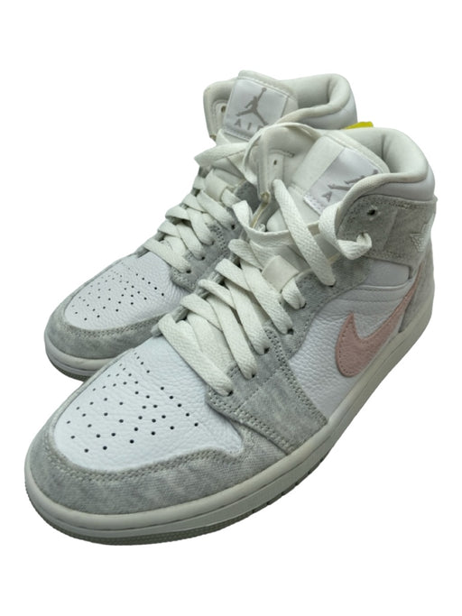 Nike Shoe Size 7.5 White, Gray, Pale Pink Leather jersey knit Logo Sneakers White, Gray, Pale Pink / 7.5