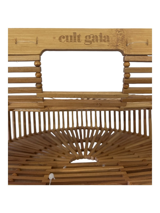 Cult Gaia Tan Wood Bamboo Handle Bag Tan / Small