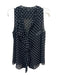 Theory Size S Black & White V Neck Polka Dot Sleeveless Ruffle Top Black & White / S