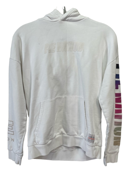 PE Nation Size S White & Multi Cotton Hood Logo Kangaroo Pocket Sweatshirt White & Multi / S