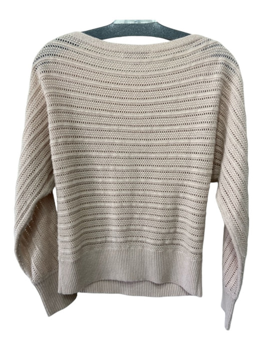 Intermix Size P Pink Wool & Cashmere Long Sleeve Knit Wide Neck Sweater Pink / P