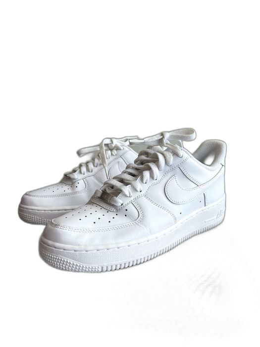 Nike Shoe Size 9 White Leather Sneaker lace up Logo Slip On Shoes White / 9