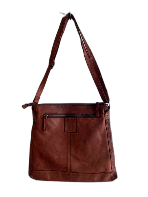 Harbour Brown Leather Zip Pocket Shoulder Bag Bag Brown / Medium