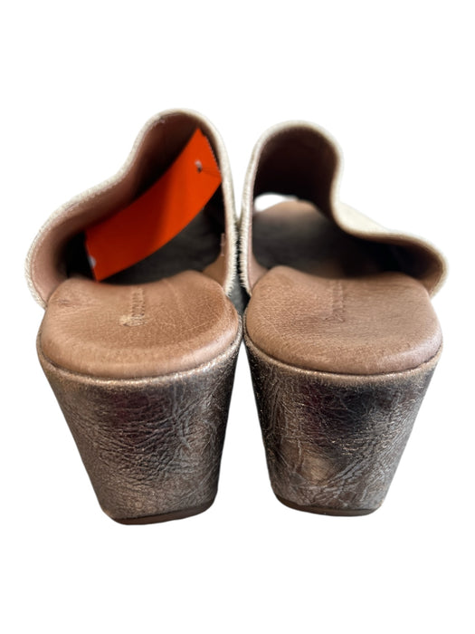 Chocolate BLU Shoe Size 9 Beige & Brown Manmade Material Cow Print Mules Shoes Beige & Brown / 9